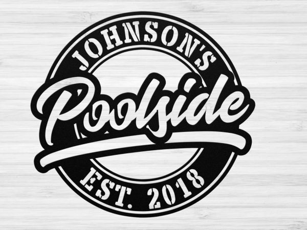 Personalized Family Pool Sign Swimming Pool Metal Sign Tiki Bar Pool Oasis Sign for Pool Patio Home Outdoor Decor Fathers Day Dad Gift