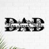 Personalized Fathers Day Metal Sign With Kids Name Home Decor Birthday Gifts For Father 1