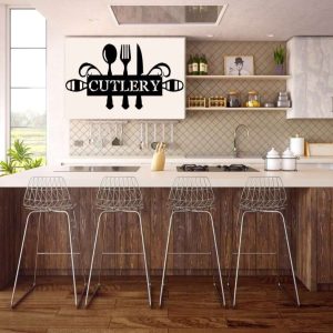 Personalized Fork Knife Spoon Set Sign Kitchen Sign Kitchen Wall Art Decor Home Decoration 4