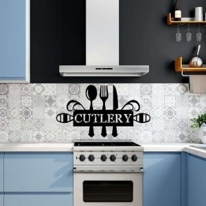 Personalized Fork Knife Spoon Set Sign Kitchen Sign Kitchen Wall Art Decor Home Decoration2