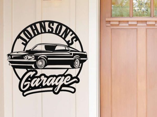 Personalized Garage Car Sign Garage Decor Garage Muscle Car Custom Metal Sign Fathers Day Gifts