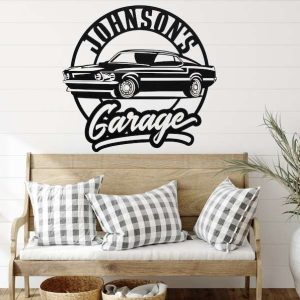 Personalized Garage Car Sign Garage Decor Garage Muscle Car Custom Metal Sign Fathers Day Gifts 2