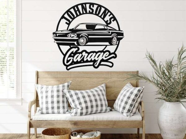 Personalized Garage Car Sign Garage Decor Garage Muscle Car Custom Metal Sign Fathers Day Gifts