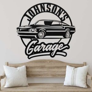 Personalized Garage Car Sign Garage Decor Garage Muscle Car Custom Metal Sign Fathers Day Gifts 4