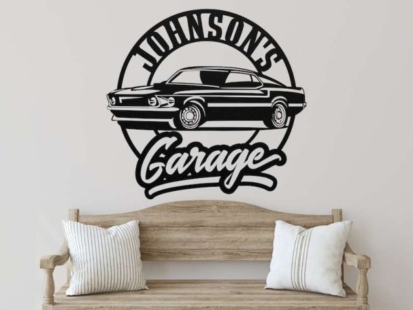 Personalized Garage Car Sign Garage Decor Garage Muscle Car Custom Metal Sign Fathers Day Gifts