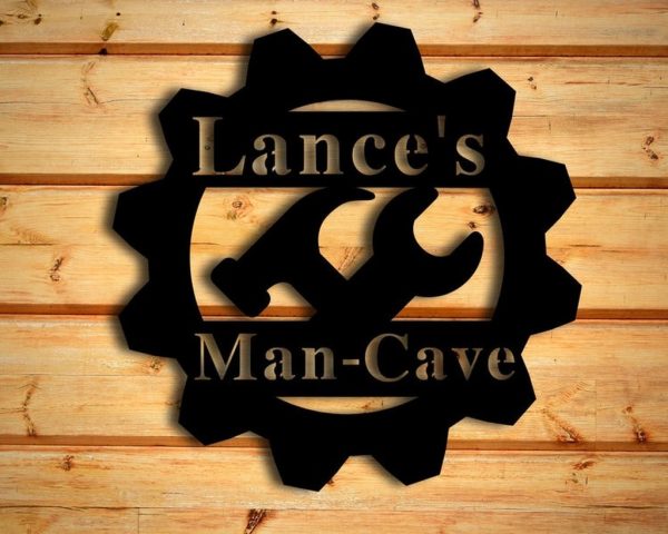 Personalized Garage Metal Sign Man Cave Decor Gift for Dad Fathers Day