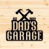 Personalized Garage Sign Dads Garage Men Workshop Custom Metal Signs Dad Gifts Grandpa Gifts 3