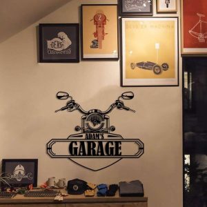 Personalized Garage Sign Garage Decor Biker Lover Gifts Room Decor 3