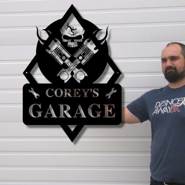 Personalized Garage Sign Man Cave Sign Workshop Decor Handyman Sign Dad Gifts Fathers Day Gifts