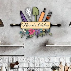 Personalized Grandma’s Kitchen Sign Kitchen Dining Room Decor Custom Metal Sign