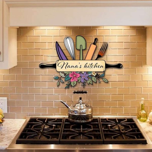 Personalized Grandma’s Kitchen Sign Kitchen Dining Room Decor Custom Metal Sign