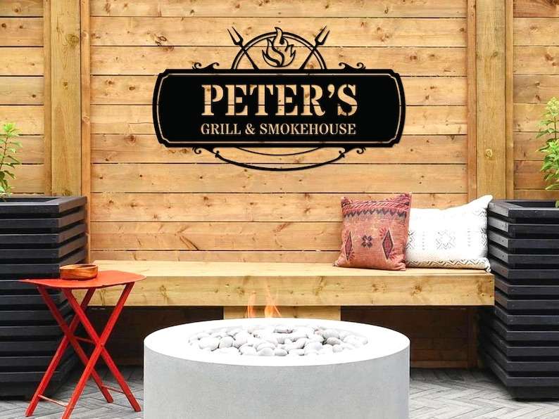 Grill Master BBQ Custom Outdoor Metal Signs Grill Gifts for Dad Backyard  Metal Sign - Custom Laser Cut Metal Art & Signs, Gift & Home Decor