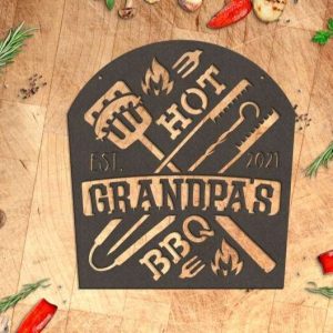 Personalized Grilling Sign Metal Cooking Sign BBQ Sign Home Outdoor Kitchen Sign Housewarming Gift