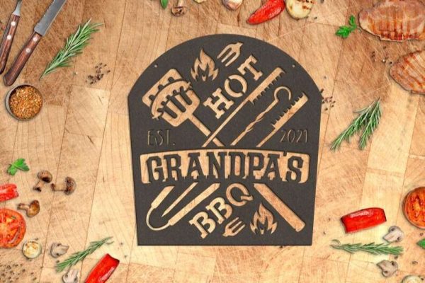 Personalized Grilling Sign Metal Cooking Sign BBQ Sign Home Outdoor Kitchen Sign Housewarming Gift