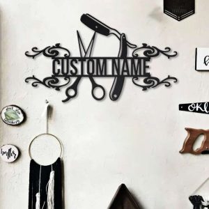 Personalized Hair Dresser Tools Metal Sign Hair Stylist Sign Hairstylist Studio Sign Barber Gifts 1