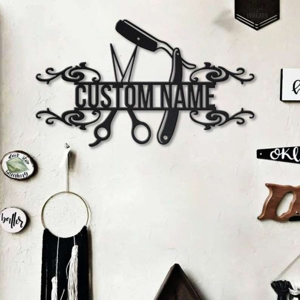 Personalized Hair Dresser Tools Metal Sign Hair Stylist Sign Hairstylist Studio Sign Barber Gifts