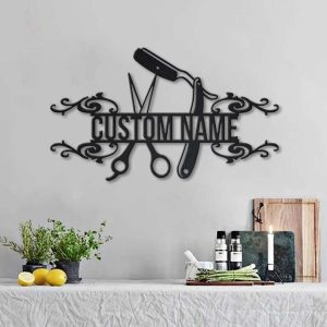 Personalized Hair Dresser Tools Metal Sign Hair Stylist Sign Hairstylist Studio Sign Barber Gifts 2