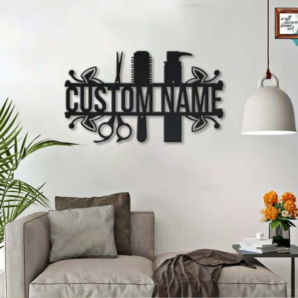 Personalized Hair Dresser Tools Sign Hair Stylist Sign Hair Salon Sign Barber Gifts