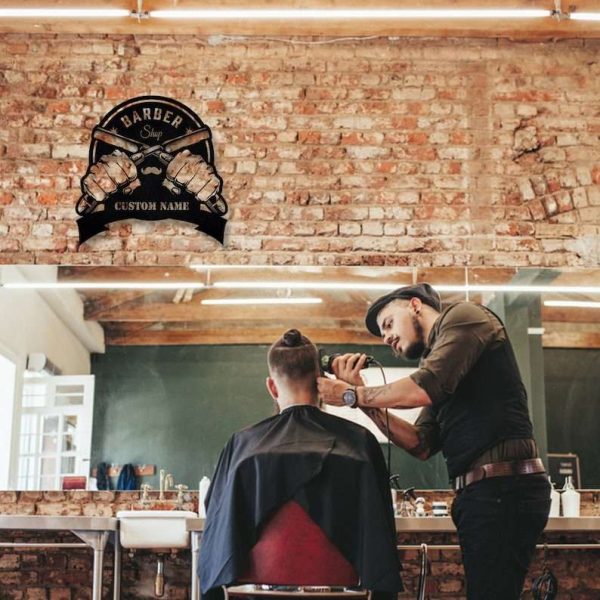 Personalized Hair Salon Sign Barber Shop Sign Hairdresser Sign Hairstyle Sign