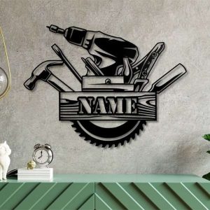 Personalized Handyman Sign Repairman Gift Workshop Custom Metal Signs Garage Decor 2