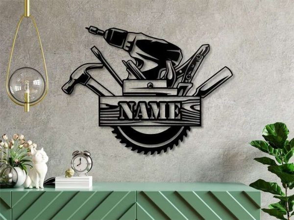 Personalized Handyman Sign Repairman Gift Workshop Custom Metal Signs Garage Decor