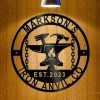 Personalized Home Forge Sign Iron Anvil Hammer Forge Blacksmith Wall Art Custom Metal Sign 3