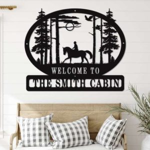 Personalized Horse Riding Sign Horse Stall Sign Farm Decor Horse Farm Custom Metal Sign Cabin Sign Housewarming Gifts 4