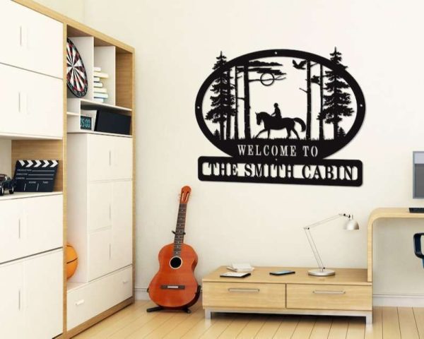 Personalized Horse Riding Sign Horse Stall Sign Farm Decor Horse Farm Custom Metal Sign Cabin Sign Housewarming Gifts