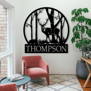 Personalized Hunting Metal Sign Deer Sign Hunting Gifts Room Outdoor Decor 1