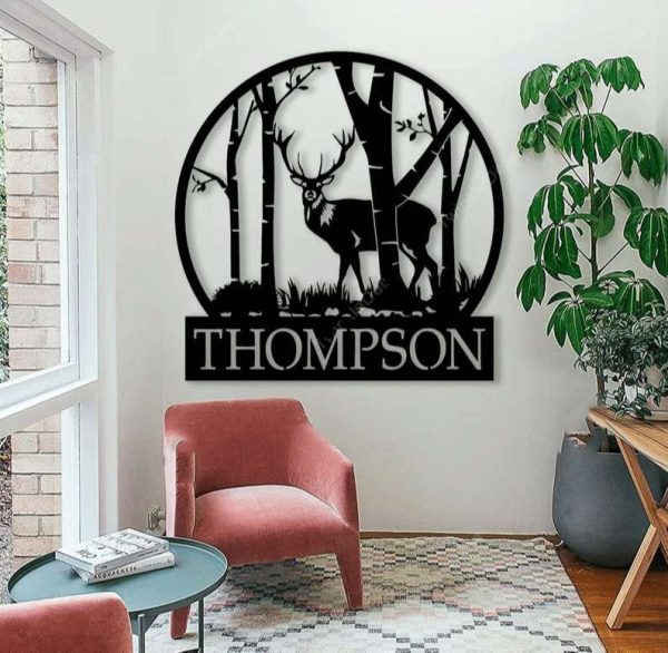 Personalized Hunting Metal Sign Deer Sign Hunting Gifts Room Outdoor Decor Custom Metal Signs