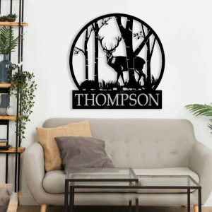 Personalized Hunting Metal Sign Deer Sign Hunting Gifts Room Outdoor Decor Custom Metal Signs