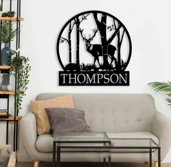 Personalized Hunting Metal Sign Deer Sign Hunting Gifts Room Outdoor Decor Custom Metal Signs