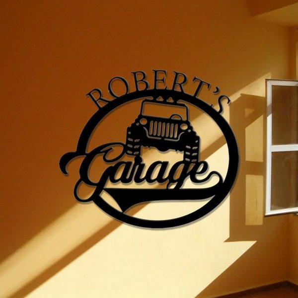 Personalized Jeep Garage Car Sign Wall Decor