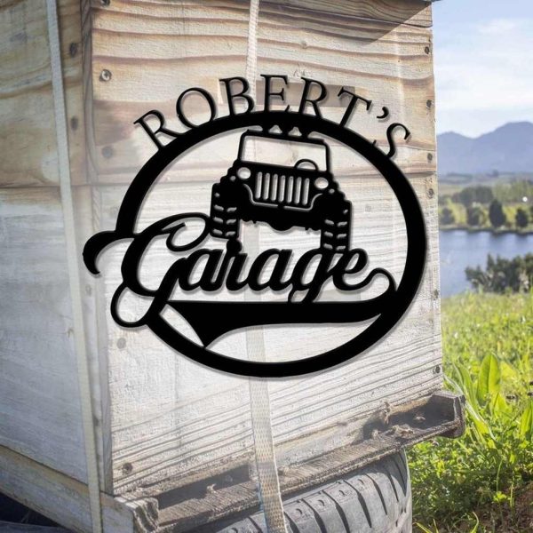 Personalized Jeep Garage Car Sign Wall Decor