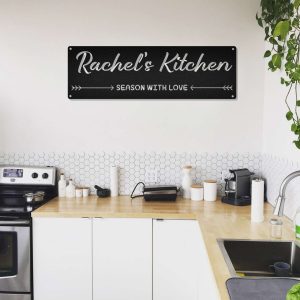 Personalized Kitchen Bar Metal Name Sign Kitchen Decor Kitchen Gifts For Mothers Day 2