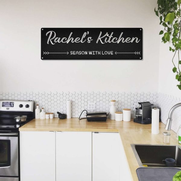 Personalized Kitchen Bar Metal Name Sign Kitchen Decor Kitchen Gifts For Mothers Day