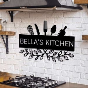 Custom Kitchen Signs Personalized Kitchen Family Sign Gift for Mom