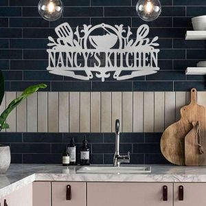 Personalized Kitchen Heart of the Home Custom Metal Sign