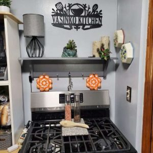 Personalized Kitchen Heart of the Home Custom Metal Sign 3