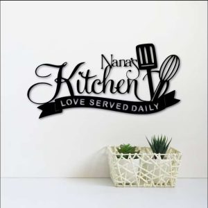 Personalized Kitchen Love Served Daily Kitchen Name Sign Kitchen Decor Mothers Day Gifts