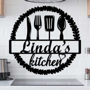 Personalized Kitchen Metal Sign Kitchen Decor Handmade Gifts Mothers Day Gifts 1