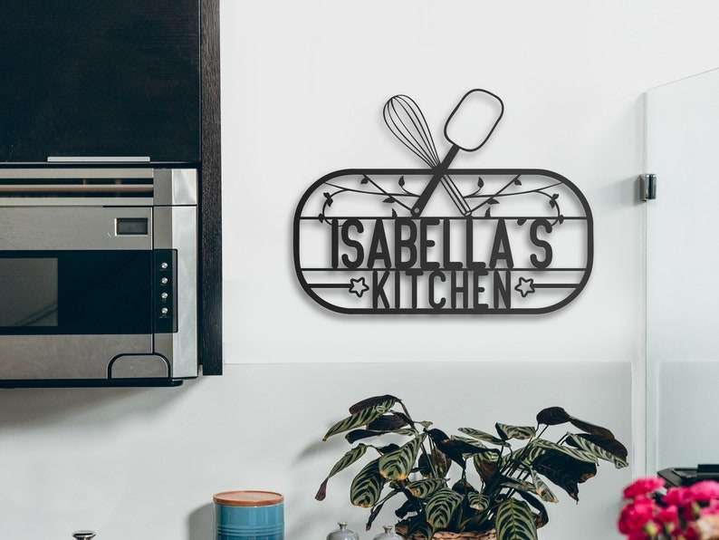 Personalized Kitchen Chef Metal Wall Decor - Cut Metal Sign-Home Decor