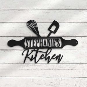 Personalized Kitchen Sign Backyard Cooking Lover Name Sign Chef Decoration Home Kitchen Decor Housewarming Birthday Gifts 4