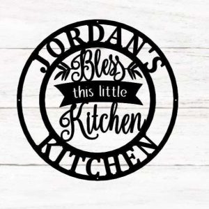 Personalized Kitchen Sign Bless This Little Kitchen Sign Kitchen Decor Housewarming Gifts