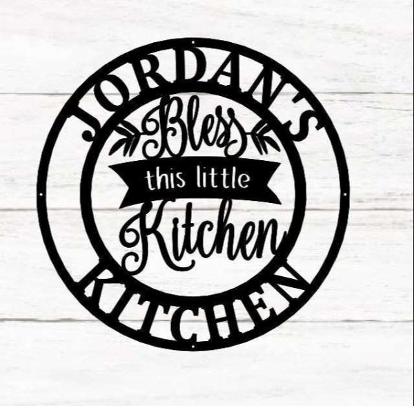 Personalized Kitchen Sign Bless This Little Kitchen Sign Kitchen Decor Housewarming Gifts