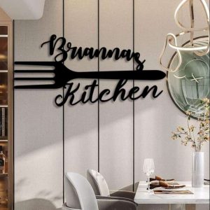 Personalized Kitchen Sign Fork Sign Kitchen Wall Decor Gifts For Mom 2