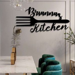 Personalized Kitchen Sign Fork Sign Kitchen Wall Decor Gifts For Mom 3