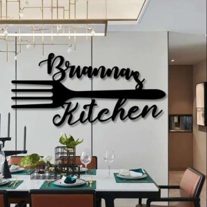 Personalized Kitchen Sign Fork Sign Kitchen Wall Decor Gifts For Mom 4