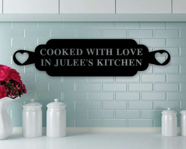 Personalized Kitchen Sign Kitchen Wall Decor Cooking Lover