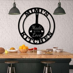 Personalized Kitchen Sign Made With Love Sign Cooking Sign Kitchen Decor Home Decoration Gifts For Mom 1